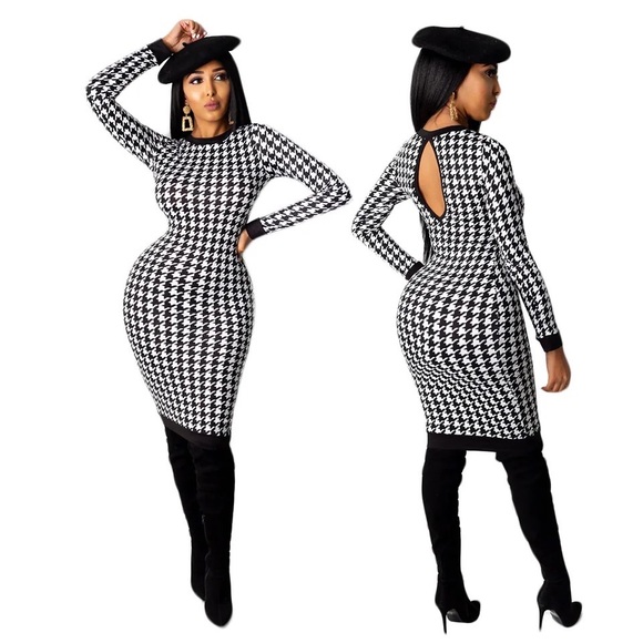 Houndstooth dress - Picture 1 of 4